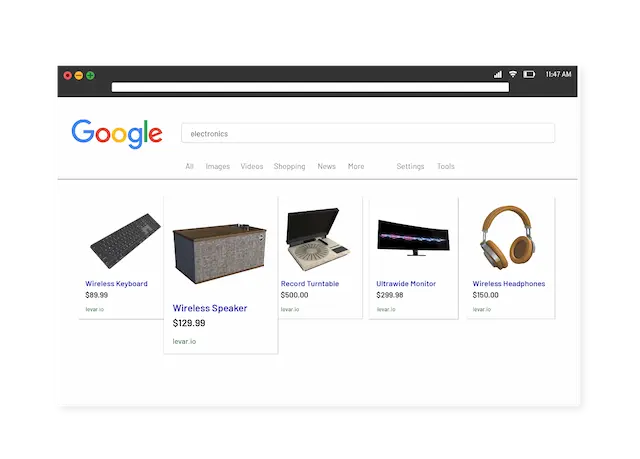 3D para Google Shopping